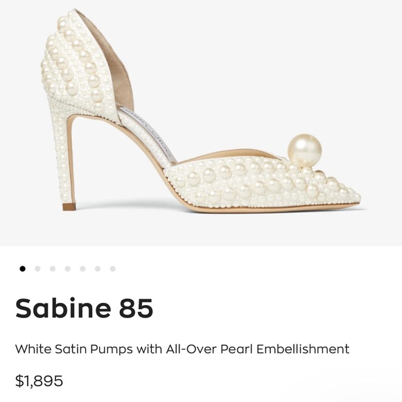 Jimmy Choo Sabine 85 Pearl Heels - Picture 2 of 8